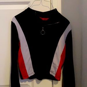 (S) Racecar Style Top🎸🚗❤️🖤